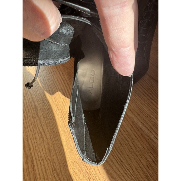 ALDO Jonasson Lace Up Ankle Booties Stiletto Heels Women’s‎ Size 7 Made Brazil - Picture 8 of 12